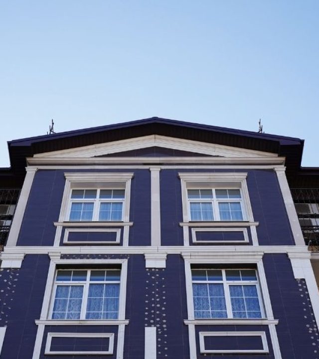 modern low-rise, multi-family house. affordable housing for a young family