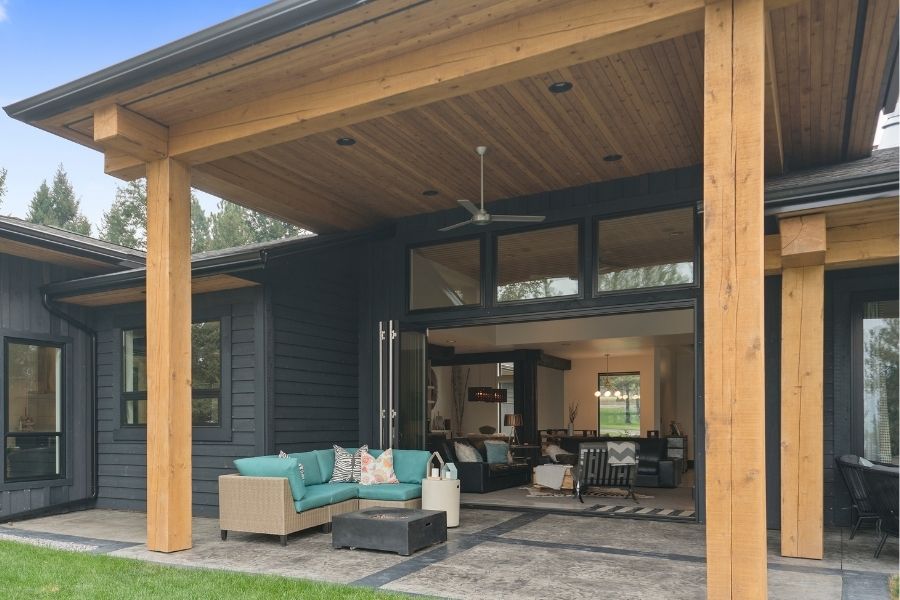 Large covered patio