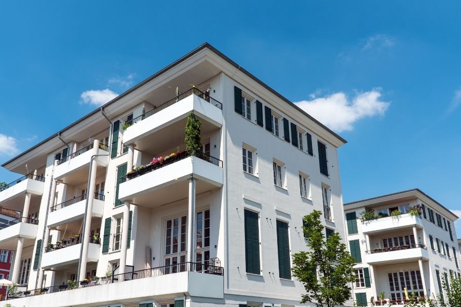 New mint green townhouses