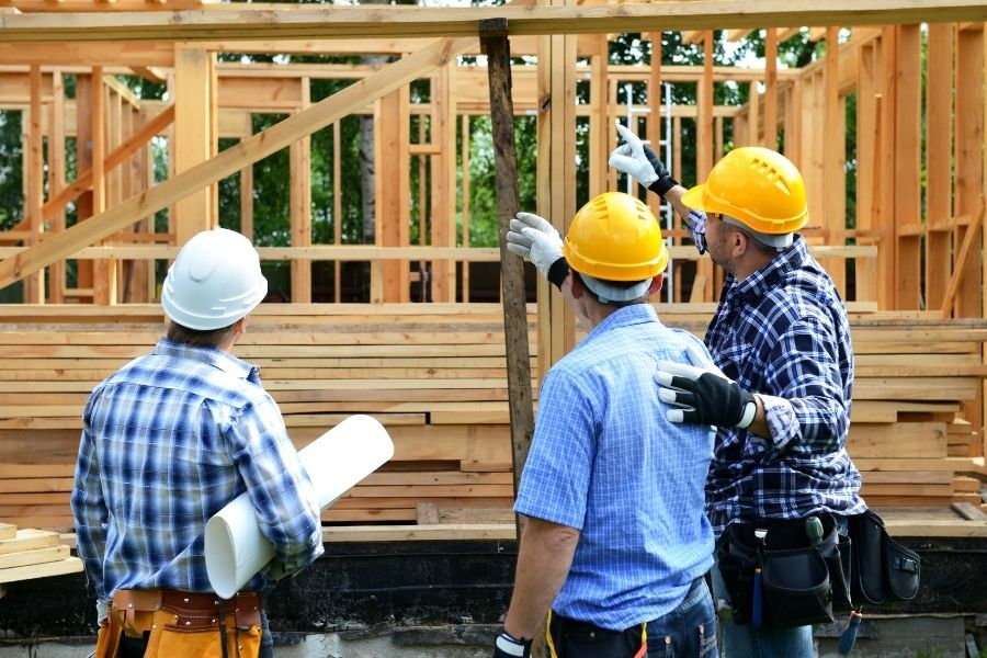 Large construction site commercial construction